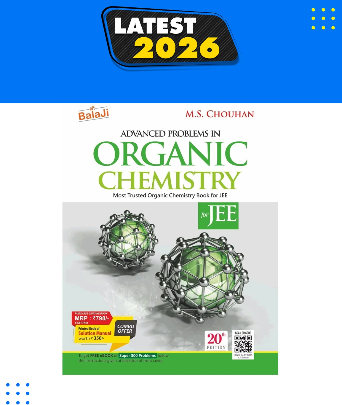 Advanced Problems in Organic Chemistry for JEE - 20th/Edition, 2026  (Paperback, M.S. Chouhan) (9789368020387)