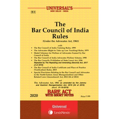 THE BAR COUNCIL OF INDIA RULES (BARE ACT) UNIVERSAL - Universal Book Seller