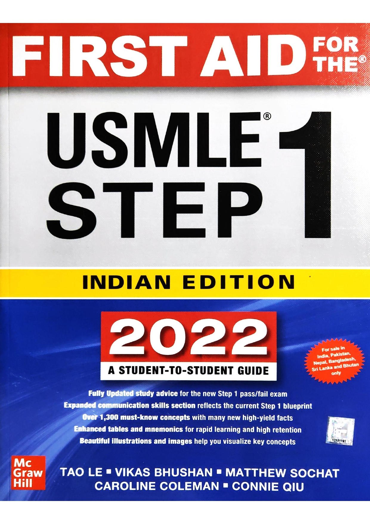 First Aid For The Usmle Step 1, (2022 Indian Edition) By.Vikas Bhushan ...