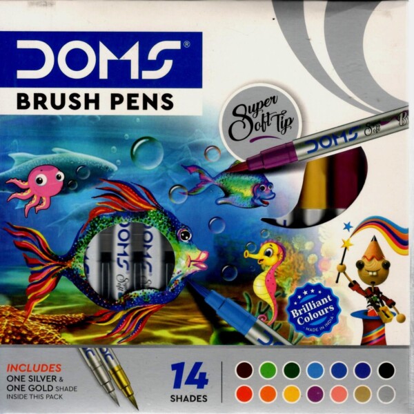 Doms Brush Pens Pack of 14 Shades (8906073781377) - Universal Book