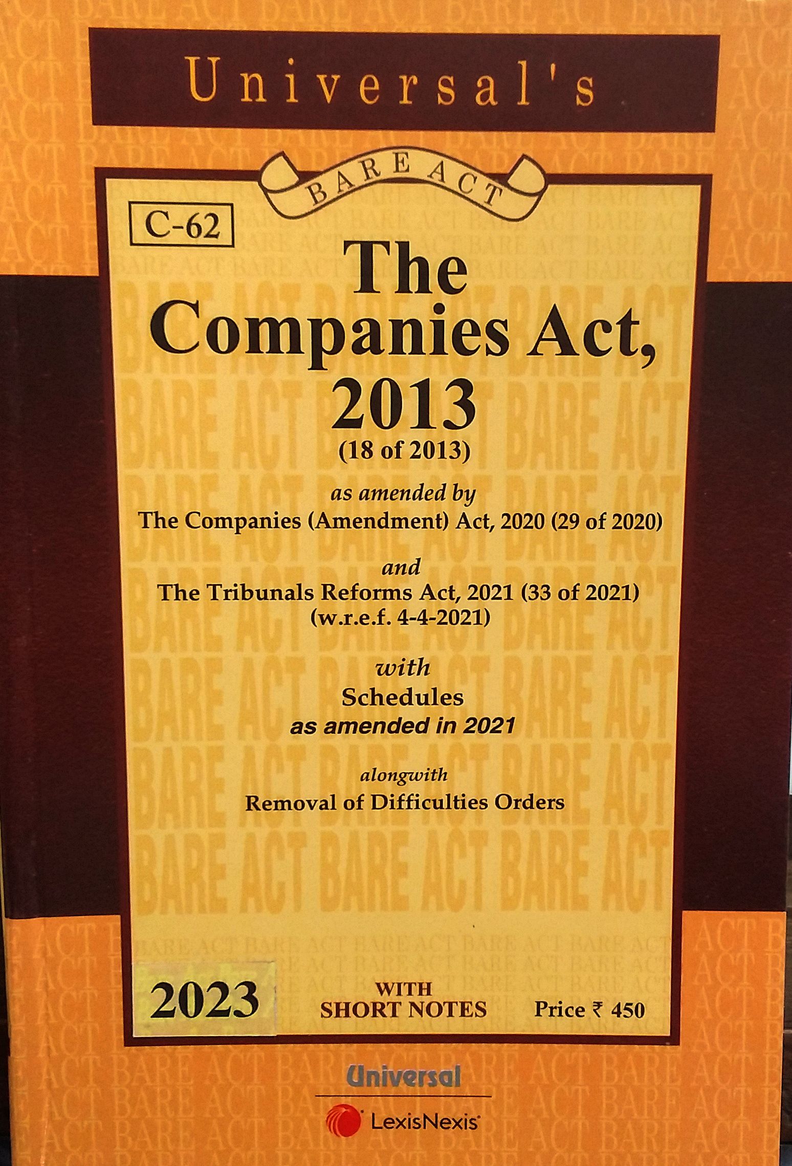 THE COMPANIES ACT 2013 (C-62) 2023Ed - Universal Book Seller