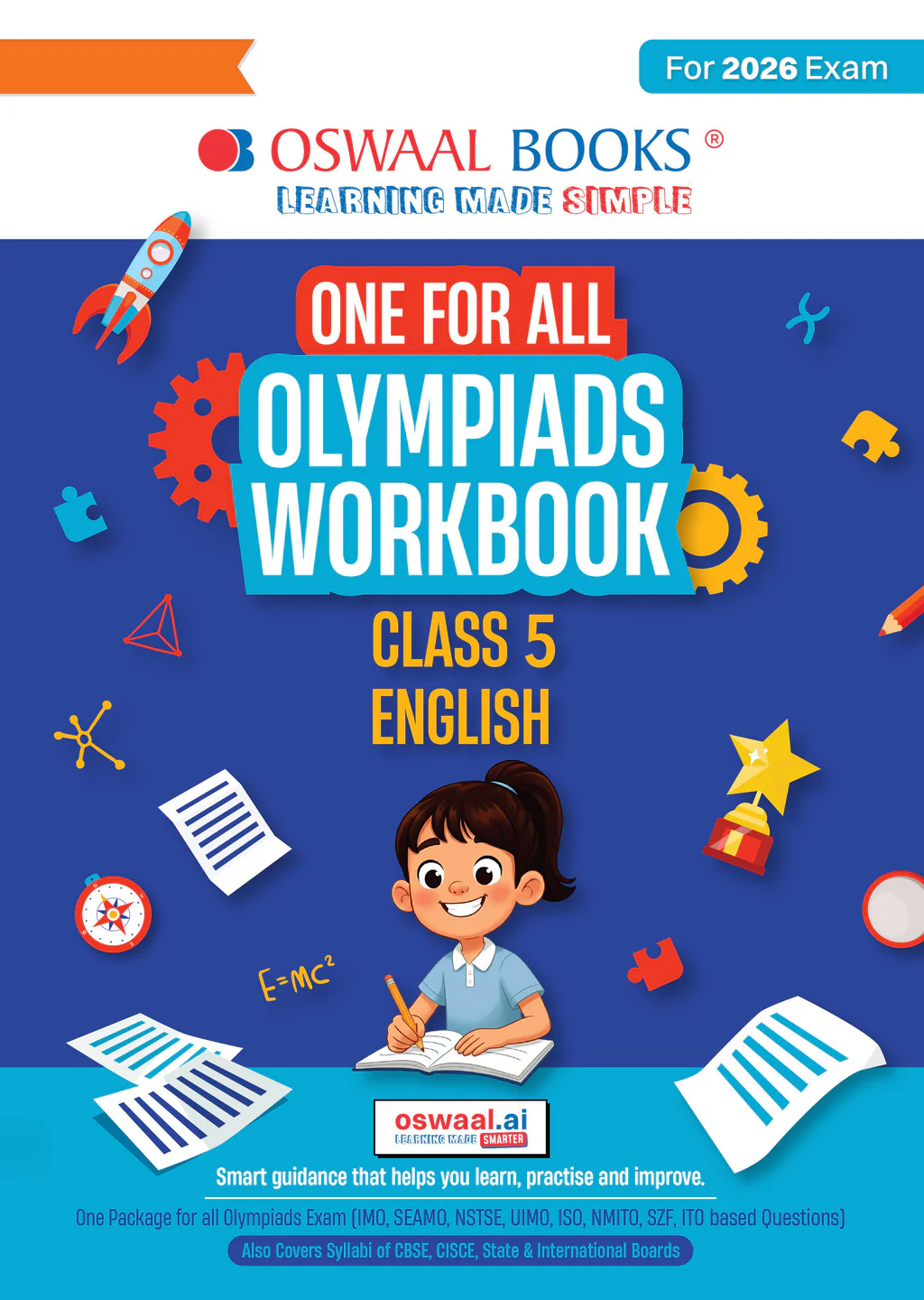 Oswaal One For All Olympiads Workbook Class 5 English | Questions for SOF IEO & Other Olympiad Exams 2026 | With Sample Practice Papers & Oswaal.AI (9789373010847)