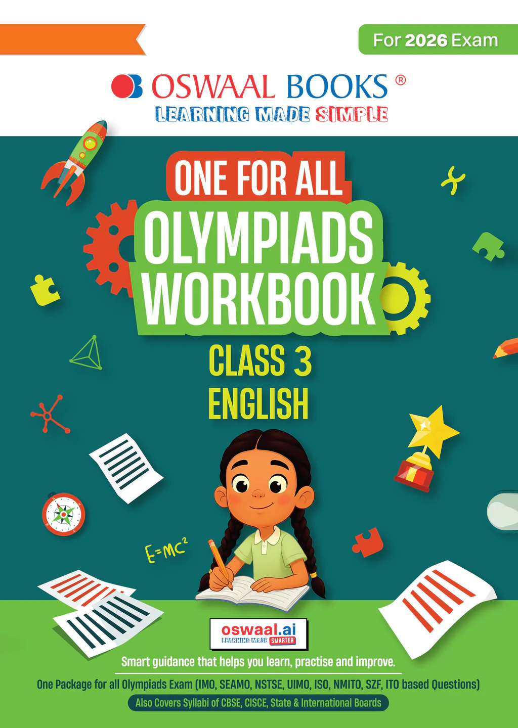 Oswaal : One for All Olympiad Previous Years’ Solved Papers, Class-3 English (For 2026 Exams) (9789373014999)