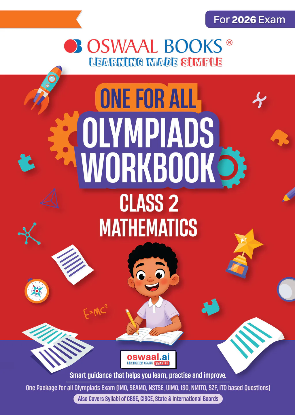 Oswaal : One for All Olympiad Previous Years’ Solved Papers, Class-2 Mathematics (For 2026 Exams) (9789373013541)