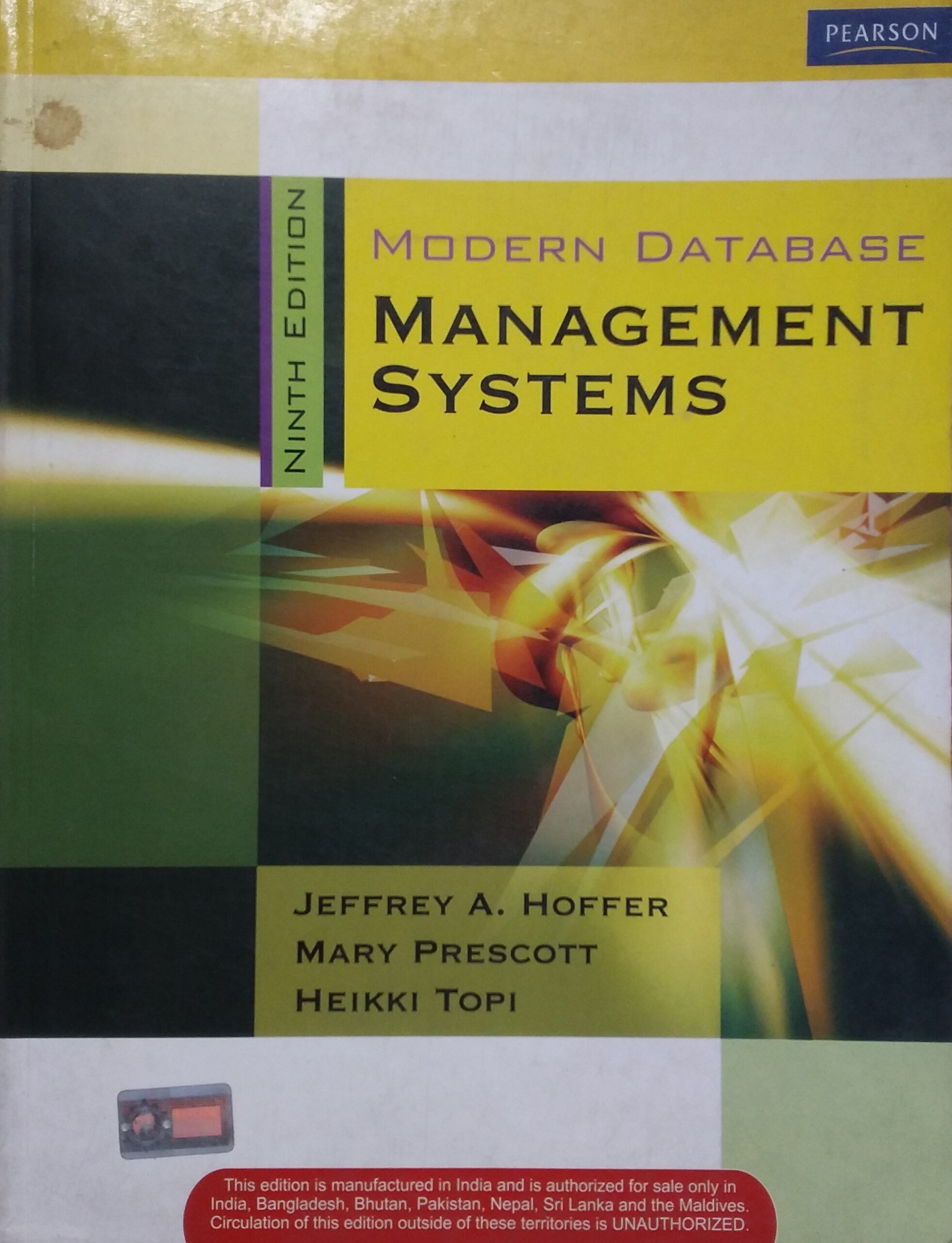 Modern Database Management Systems : 9th Edition By Jeffrey A. Hoffer ...