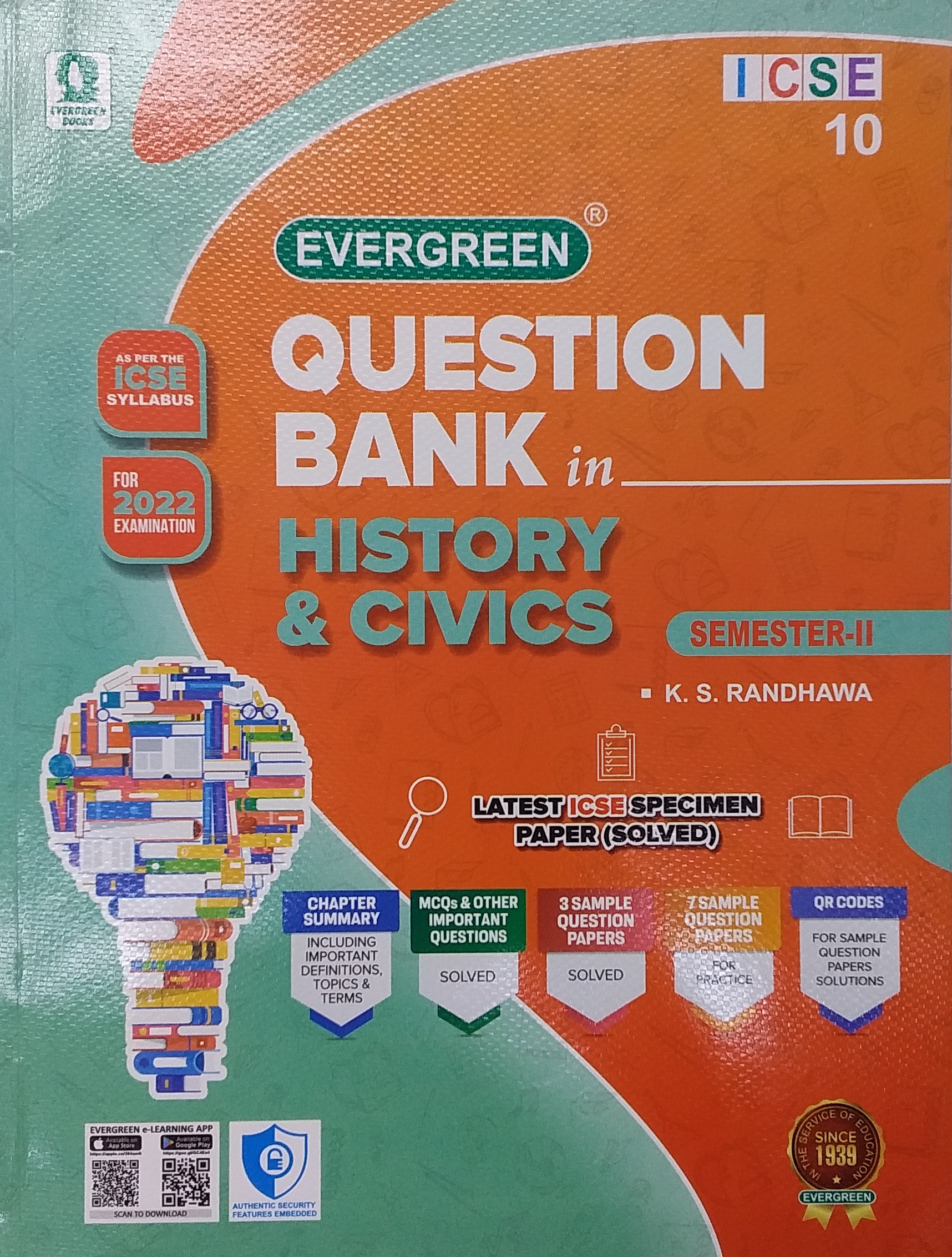 Evergreen Question Bank In History And Civics Icse Class 10 Semester Ii For 2022 Examination