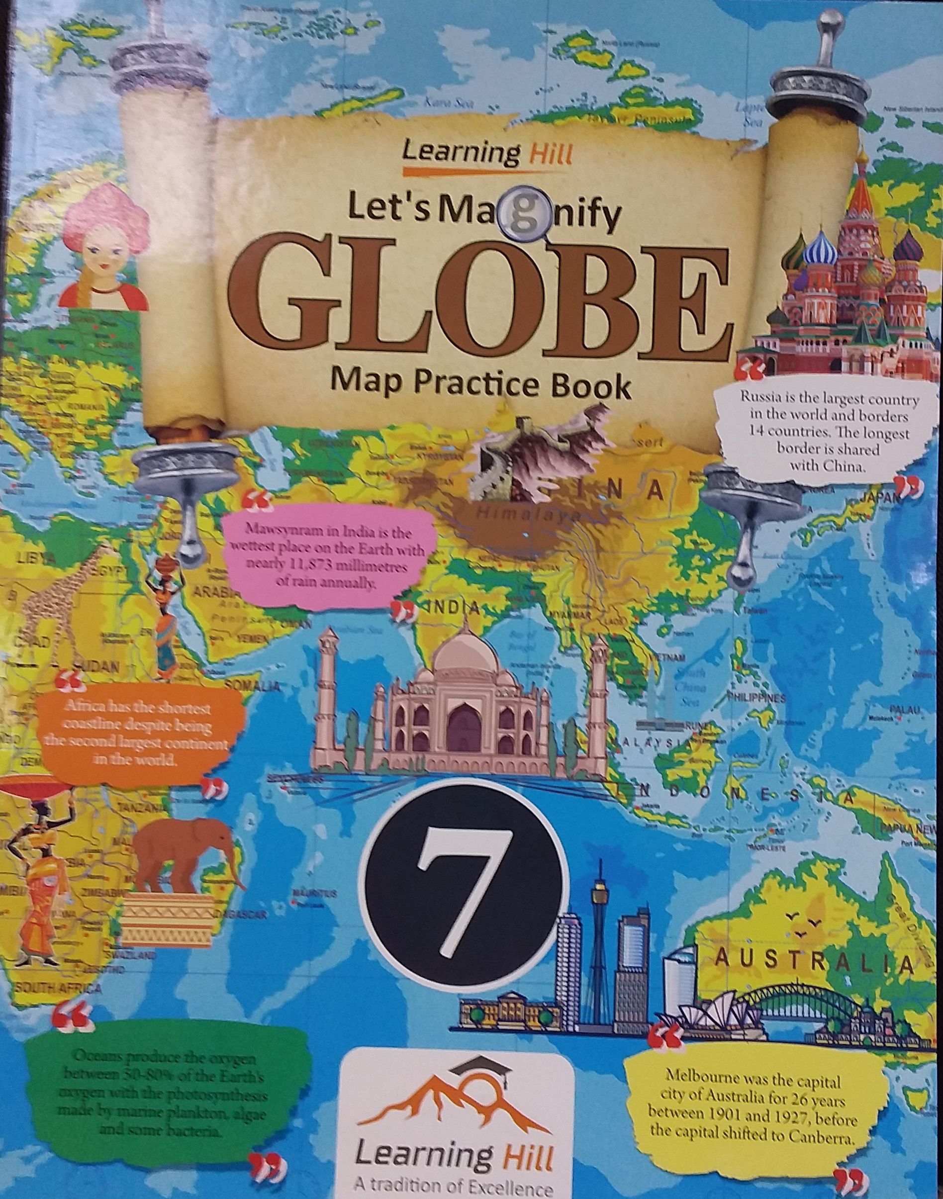 Learning Hill Lets Magnify Globe Map Practice Book Class 7 By Ravi ...