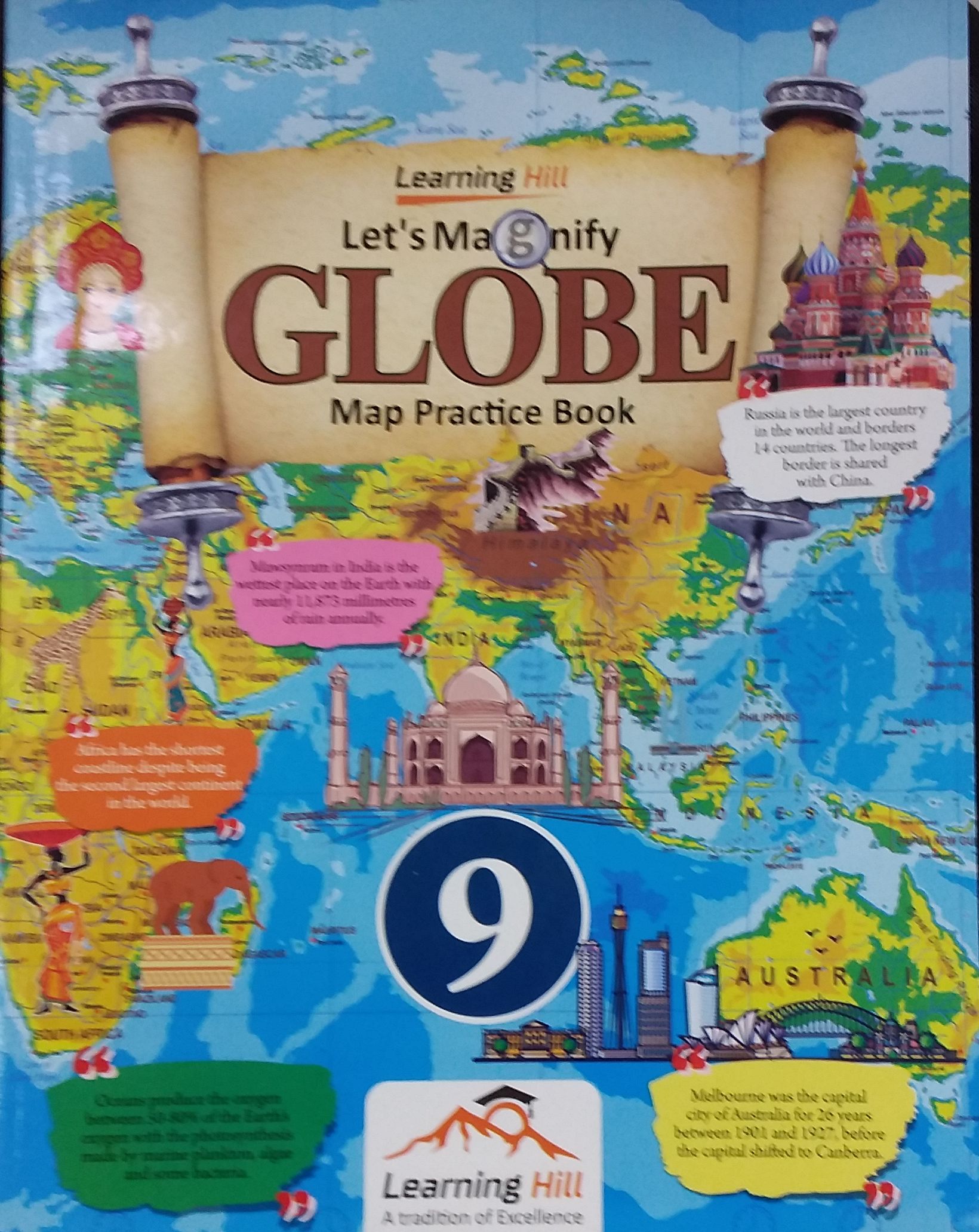 Learning Hill Lets Magnify Globe Map Practice Book Class 9 By Ravi ...