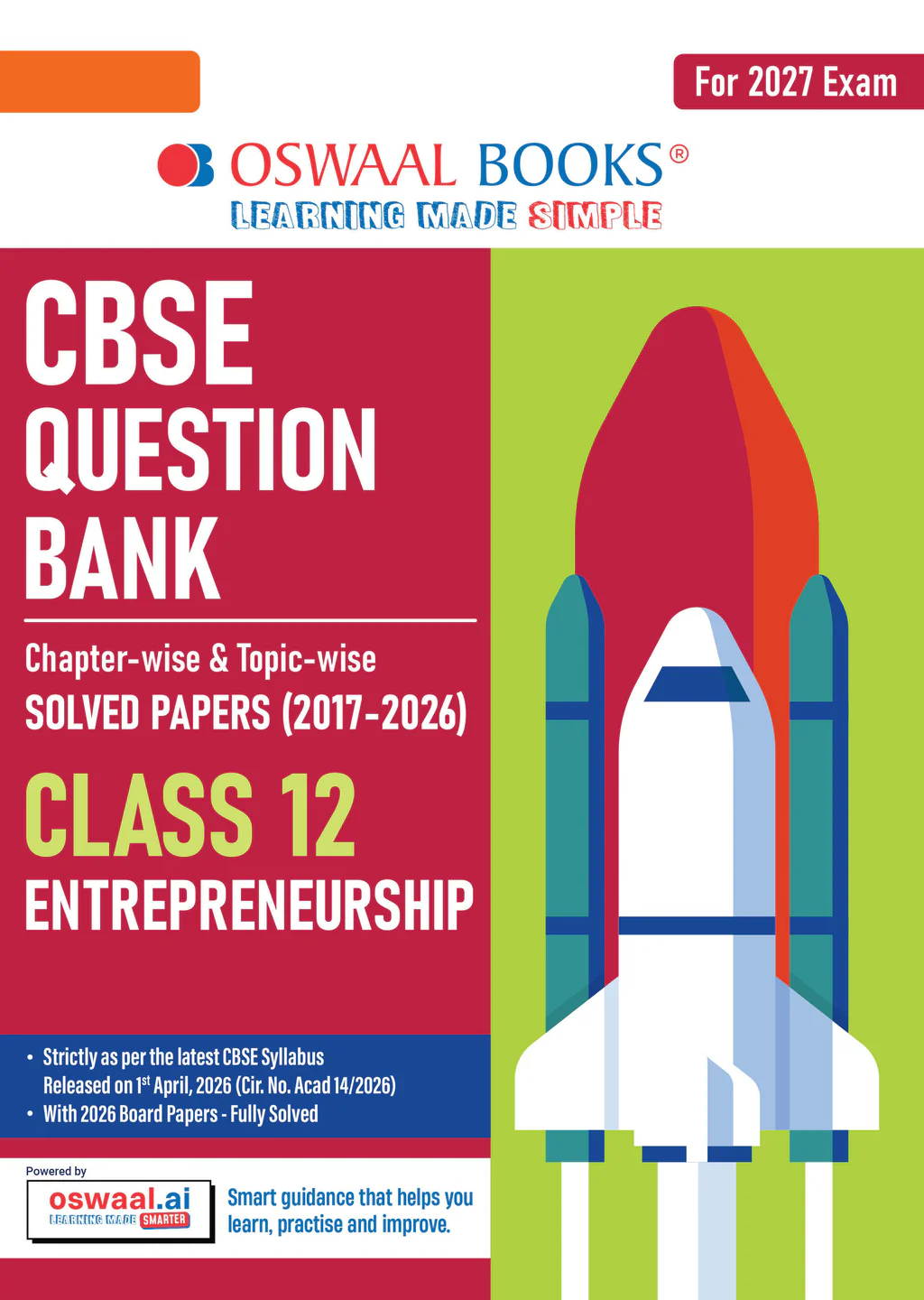 Oswaal : CBSE Question Bank “Entrepreneurship” Class- 12 (For 2027 Exam) (9789373019741)