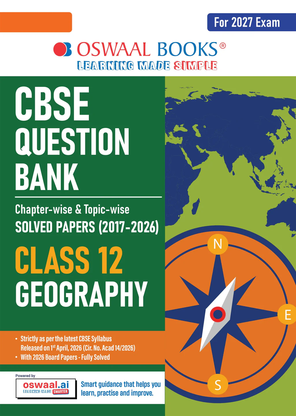 Oswaal CBSE Question Bank "Geography" Class- 12 (For 2027 Exam) (9789373018461)