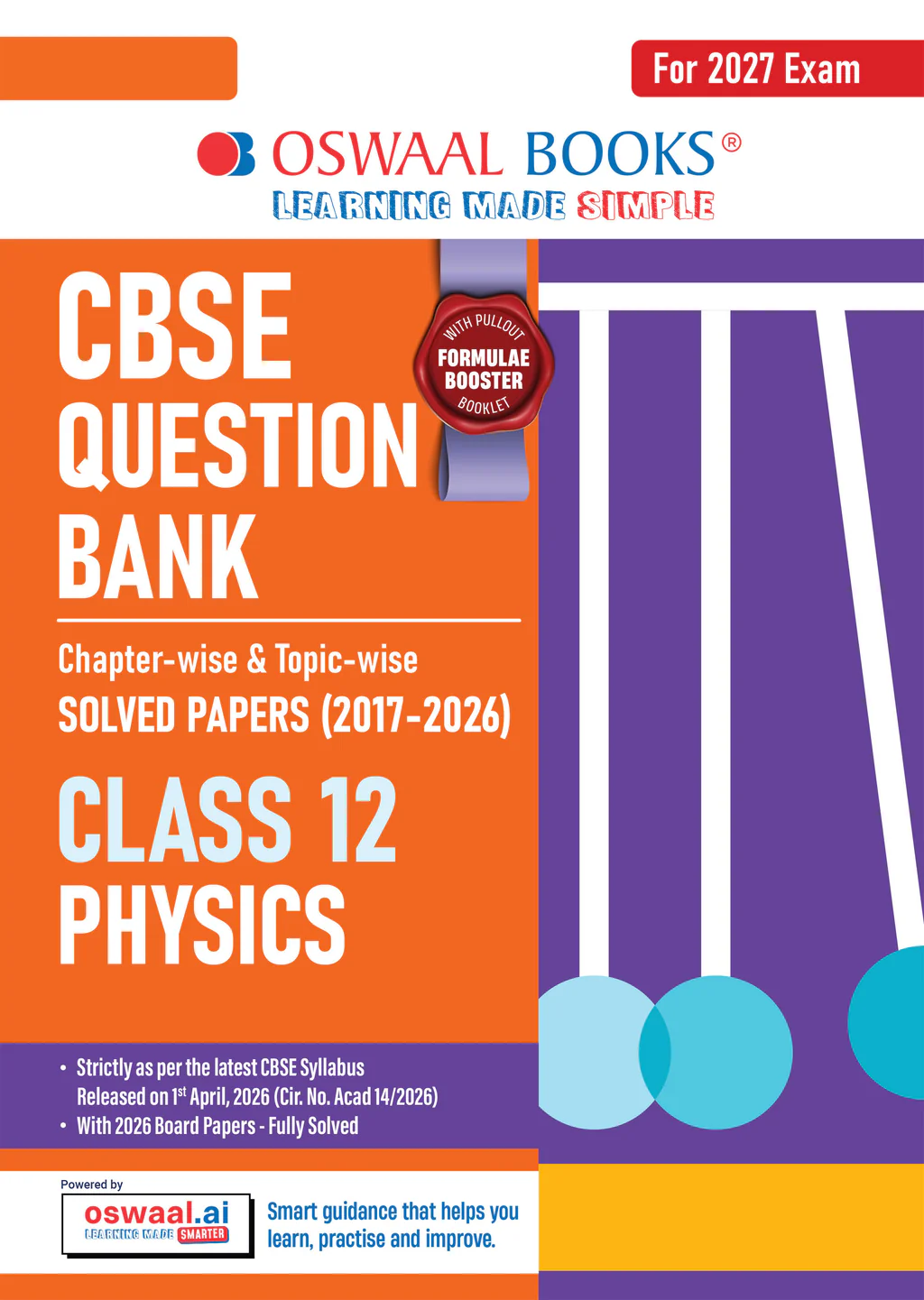 Oswaal : CBSE Question Bank “Physics” Class- 12 (For 2027 Exam) (9789373012261)