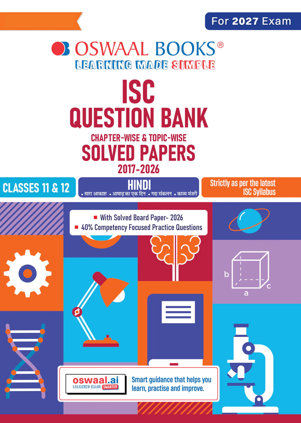 ISC Question Bank Chapterwise & Topicwise Solved Papers Classes 11 & 12 Hindi For 2027 Exam (9789373010328)