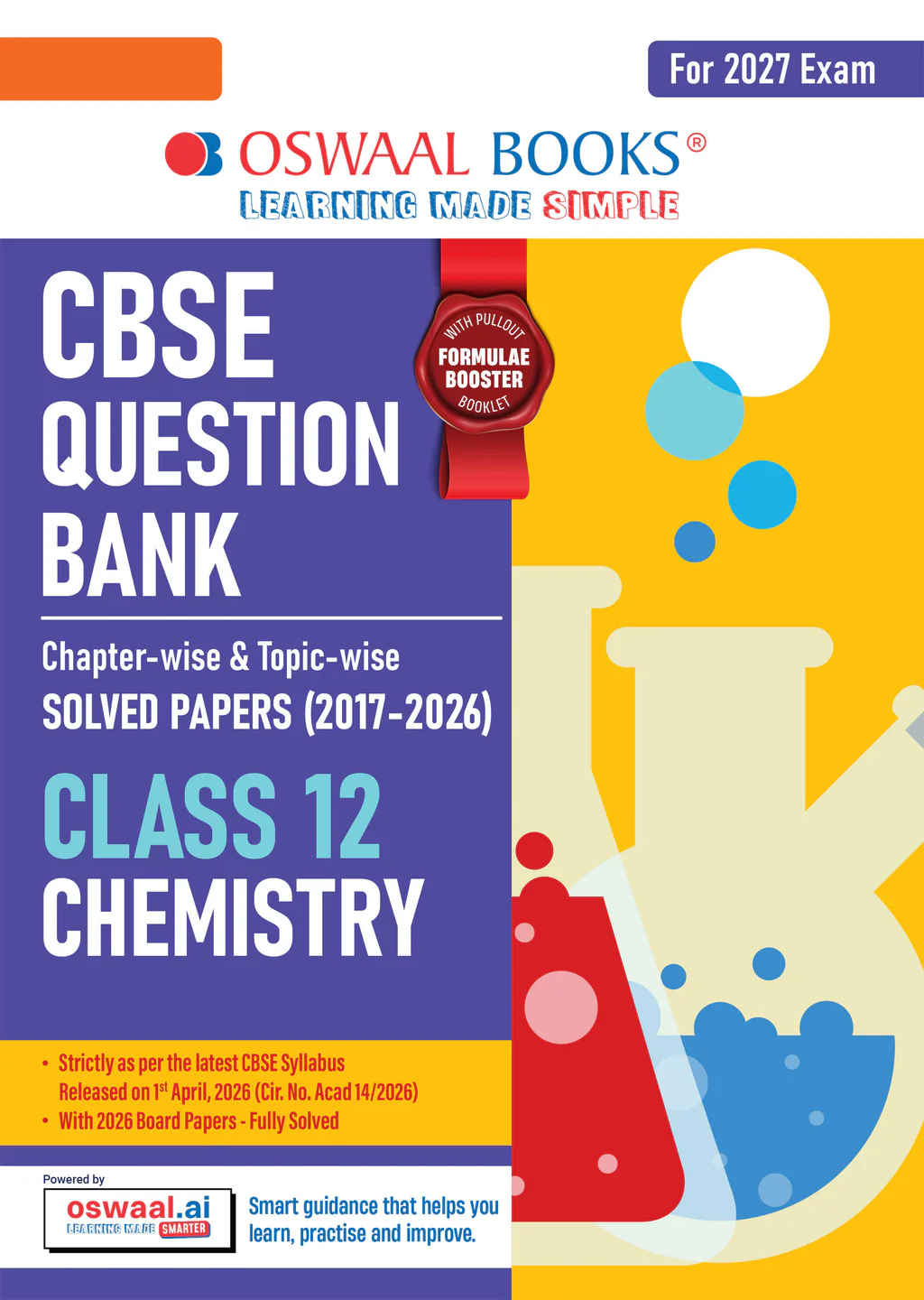Oswaal : CBSE Question Bank “Chemistry” Class- 12 (For 2027 Exam) (9789373015934)
