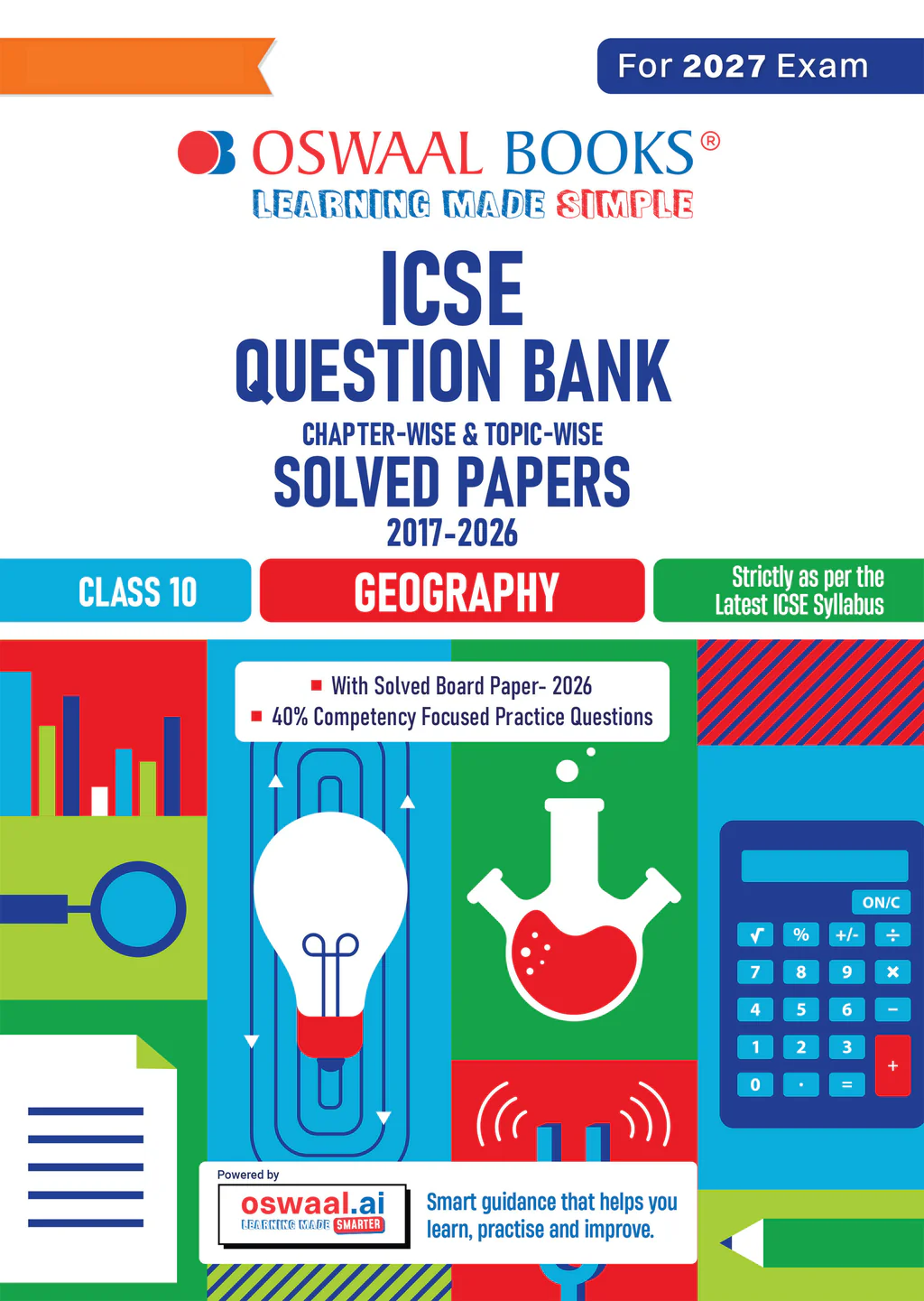 Oswaal ICSE Question Bank Class 10 Geography Chapterwise Topicwise Solved Papers For 2027 Board Exams (9789373019383)