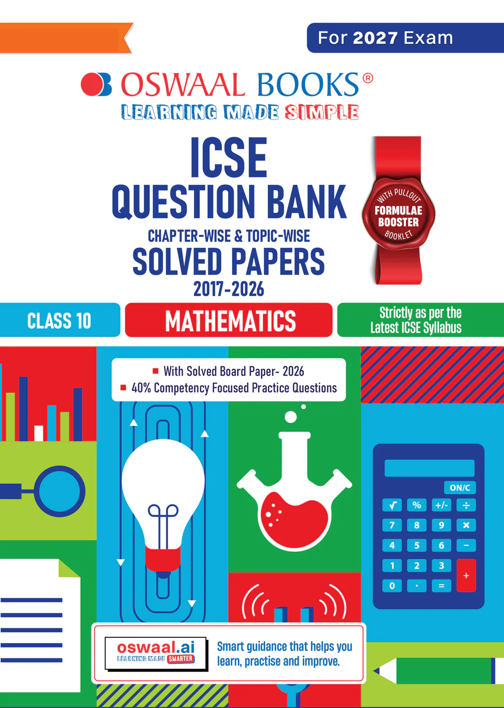 Oswaal Mathematics Question Bank ICSE Class 10 For 2027 Exam (9789373015439)