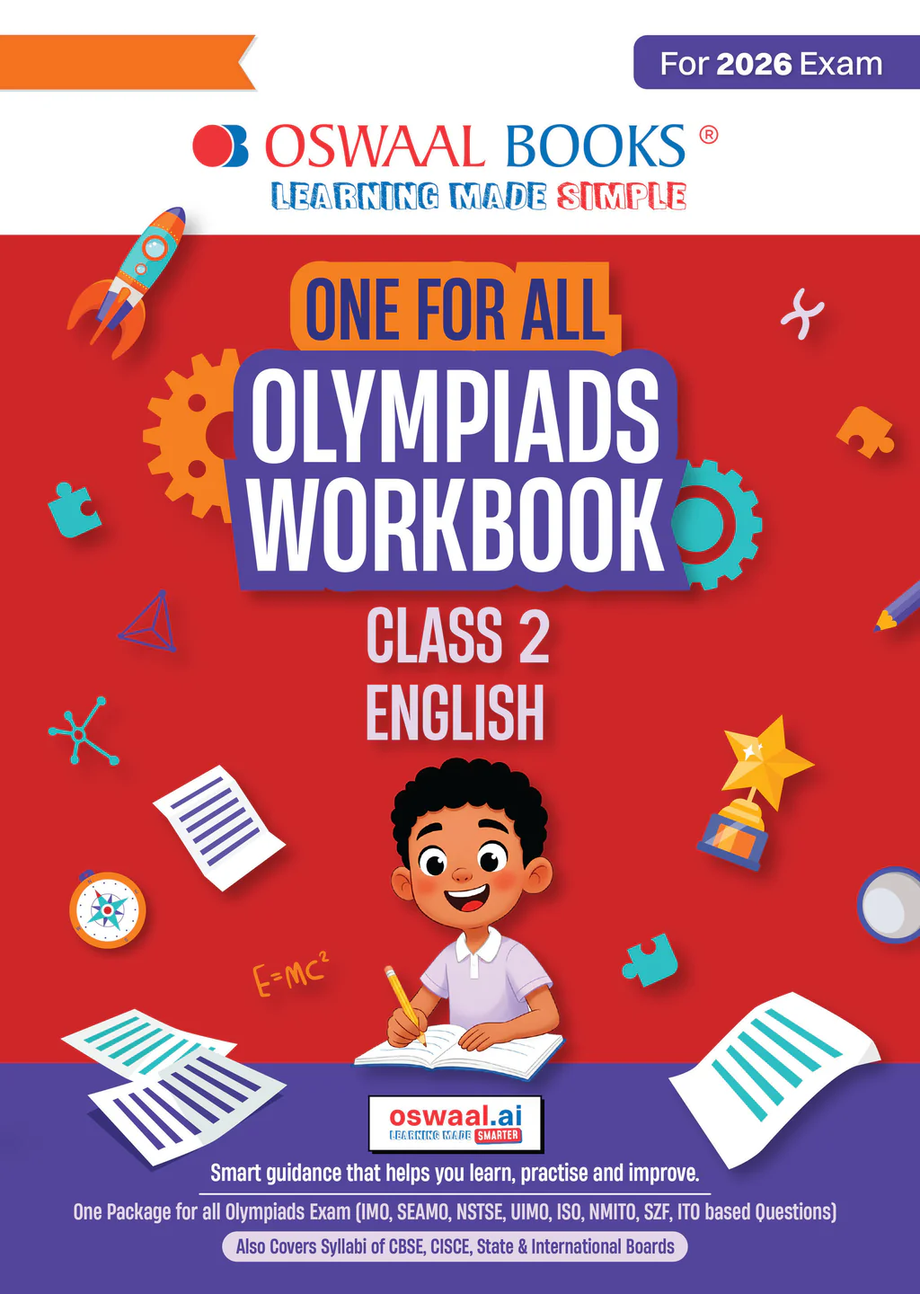 Oswaal One For All Olympiad Class 2 English Previous Years Solved Papers For 2026 Exam(9789373014883)