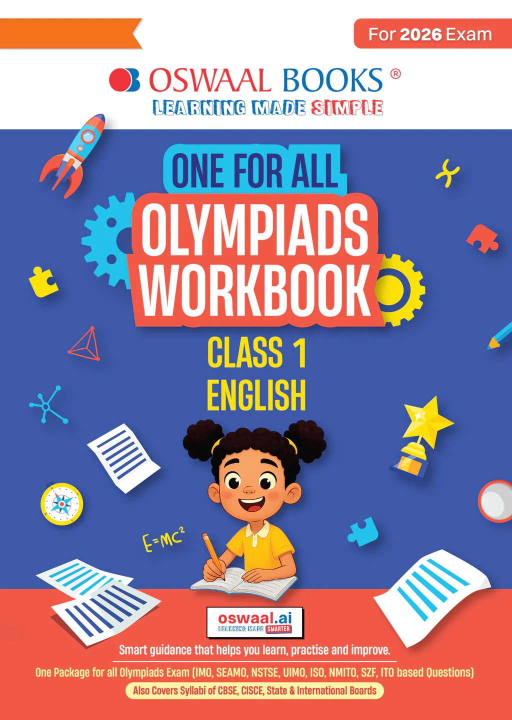 Oswaal One For All Olympiads Workbook Class 1 English | Questions for SOF IEO & Other Olympiad Exams 2026 | With Sample Practice Papers & Oswaal.AI (9789373010632)