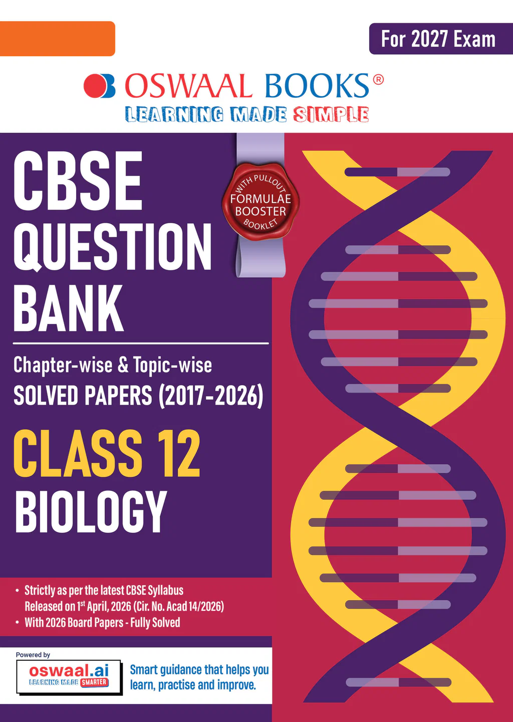 Oswaal CBSE Question Bank Class 12 Biology, Chapterwise And Topicwise Solved Papers For Board Exams 2027 (9789373019543)