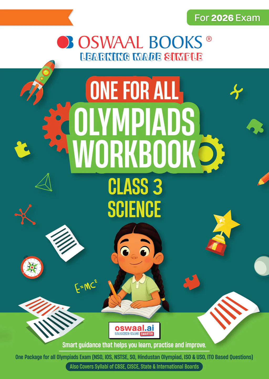 Oswaal One For All Olympiads Workbook Class 3 Science | Questions for SOF NSO & Other Olympiad Exams 2026 |With Sample Practice Papers & Oswaal.AI (9789373014470)