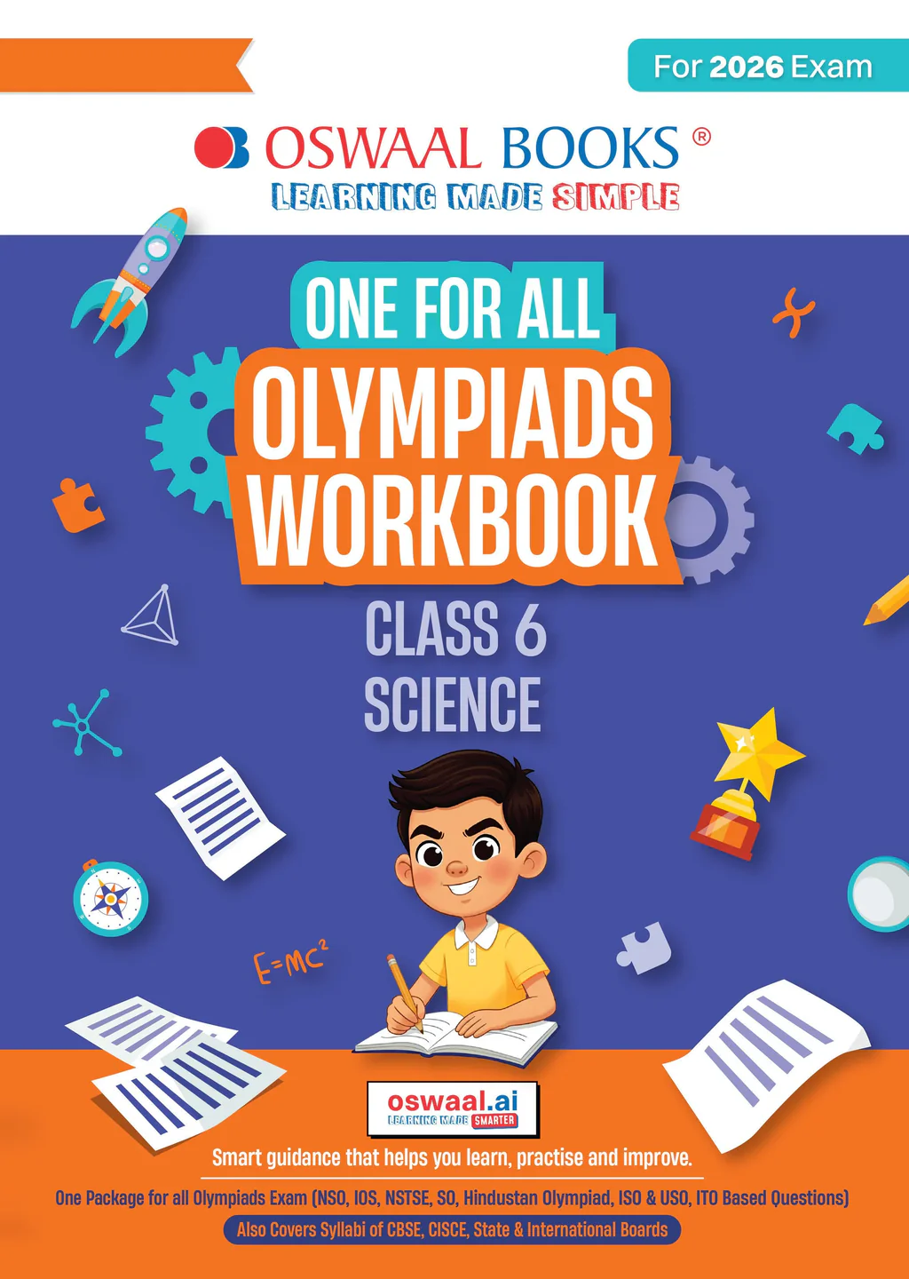 Oswaal One For All Olympiads Workbook Class 6 Science | Questions for SOF NSO & Other Olympiad Exams 2026 | With Sample Practice Papers & Oswaal.AI (9789373012537)