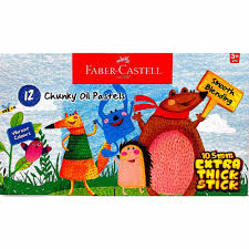 Faber Castell 12 Chunky Oil Pastels (8901180231128) (A)