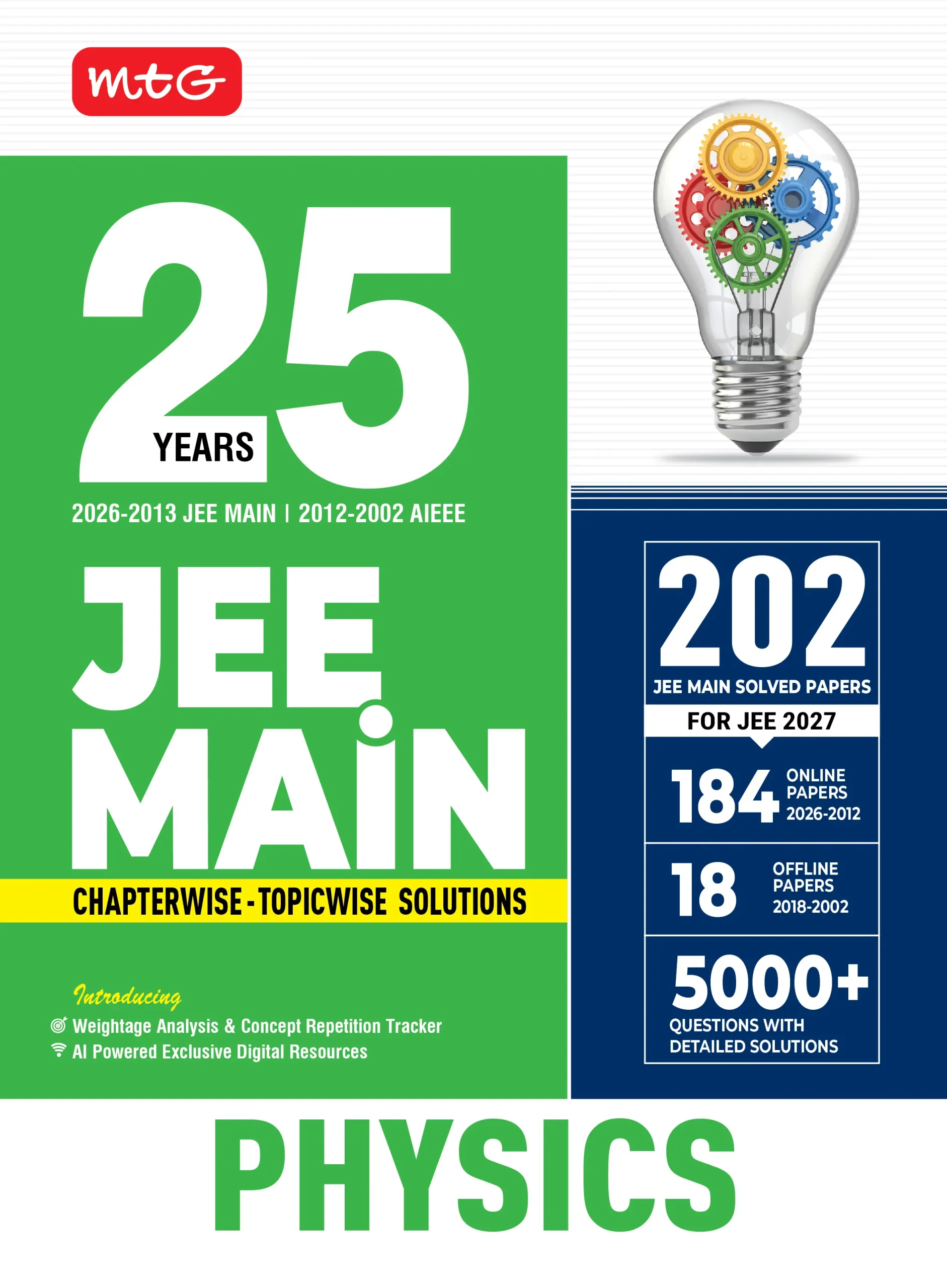 MTG 25 Years JEE MAIN Chapterwise Topicwise (2026-2002) – Physics For 2027 Exam (9789375440284)