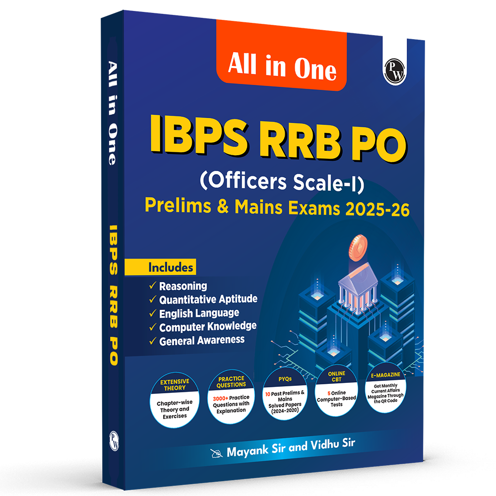 PW All in One IBPS RRB PO Prelims & Mains (Officers Scale-l) Exams 2025-26 By Mayank Sir & Vidhu Sir | Chapterwise Theory, Practice Questions | 10 Past Year Papers (PYQ) (9789371530743)