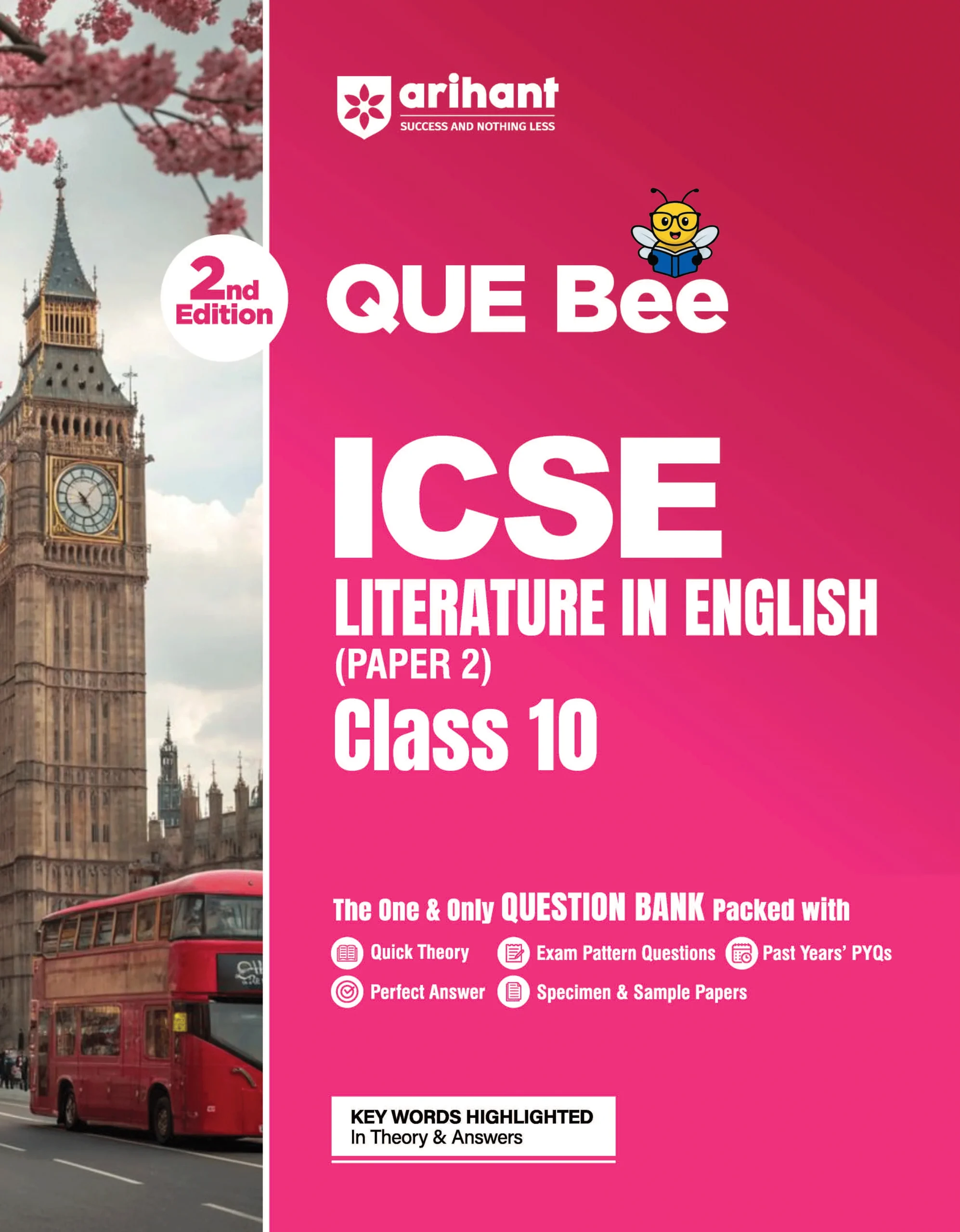 Arihant ICSE Literature In English (Paper 2)) Class 10 Exam | Quick Theory, Exam Pattern Questions & Sample Papers | As Per Latest ICSE Syllabus | Que Bee 2nd Edition (F1297)