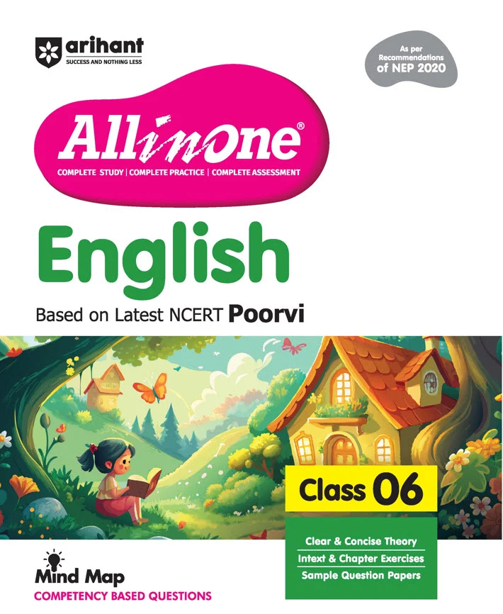 Arihant All In One English Class 6th Based On Latest NCERT For CBSE Exams 2025 | Mind Map | All Type Of Questions, MCQs, Extract Based, VSA, SA & LA (F1218)